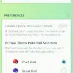 Pokémon GO Plus+ settings
