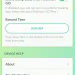 Pokémon GO Plus+ sleep settings and sleep timer
