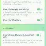 Pokémon GO Plus+ autocatch settings