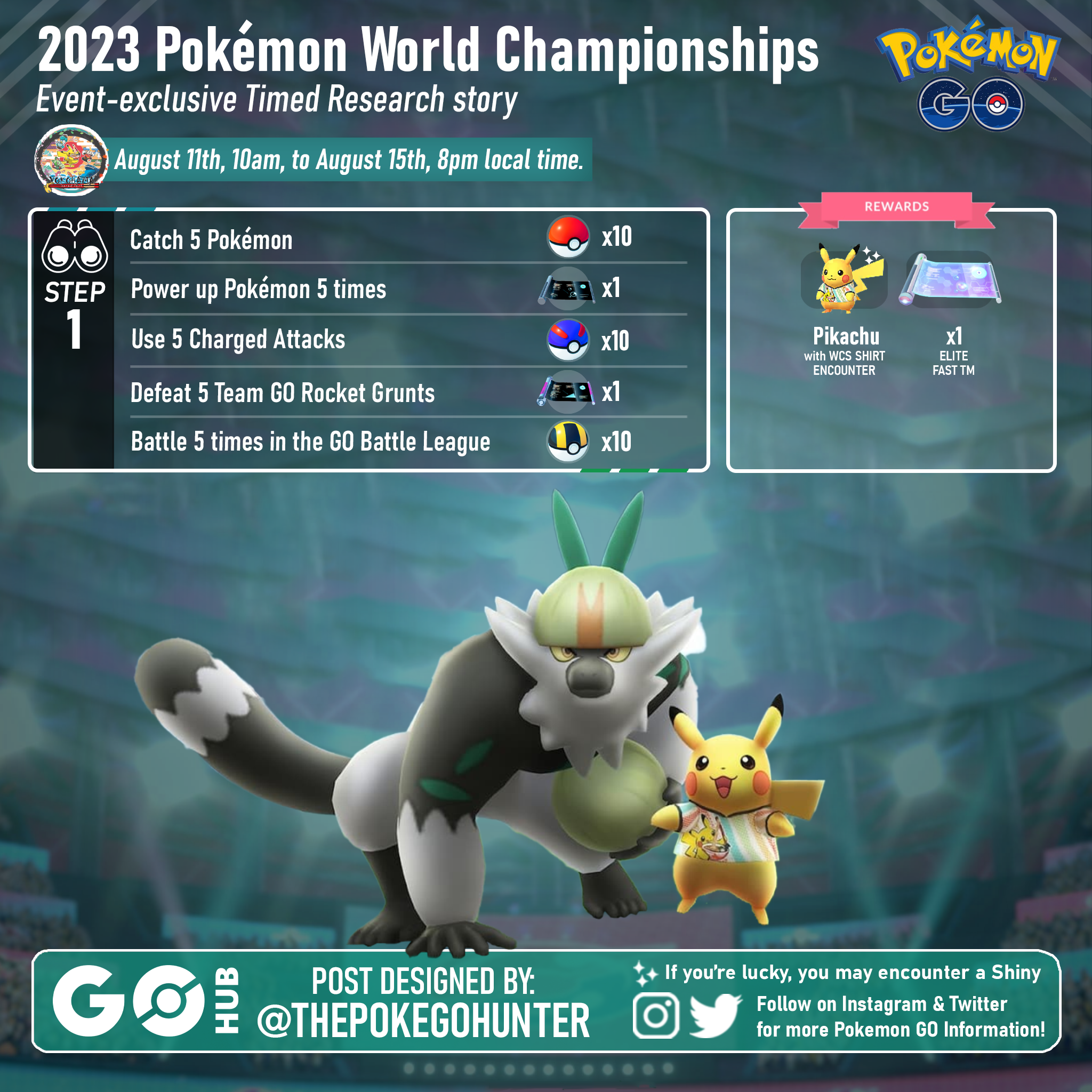 Pokémon World Championships 2023 libera calendário de transmissões