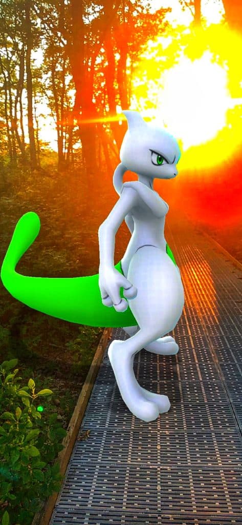 Shiny Mewtwo with northern lights environment : r/pokemongo