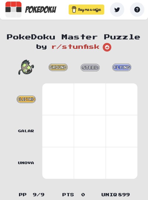 PokeDoku in a Minute (2023-10-16) ⚡✨🌱 / 6️⃣🐞♊ 