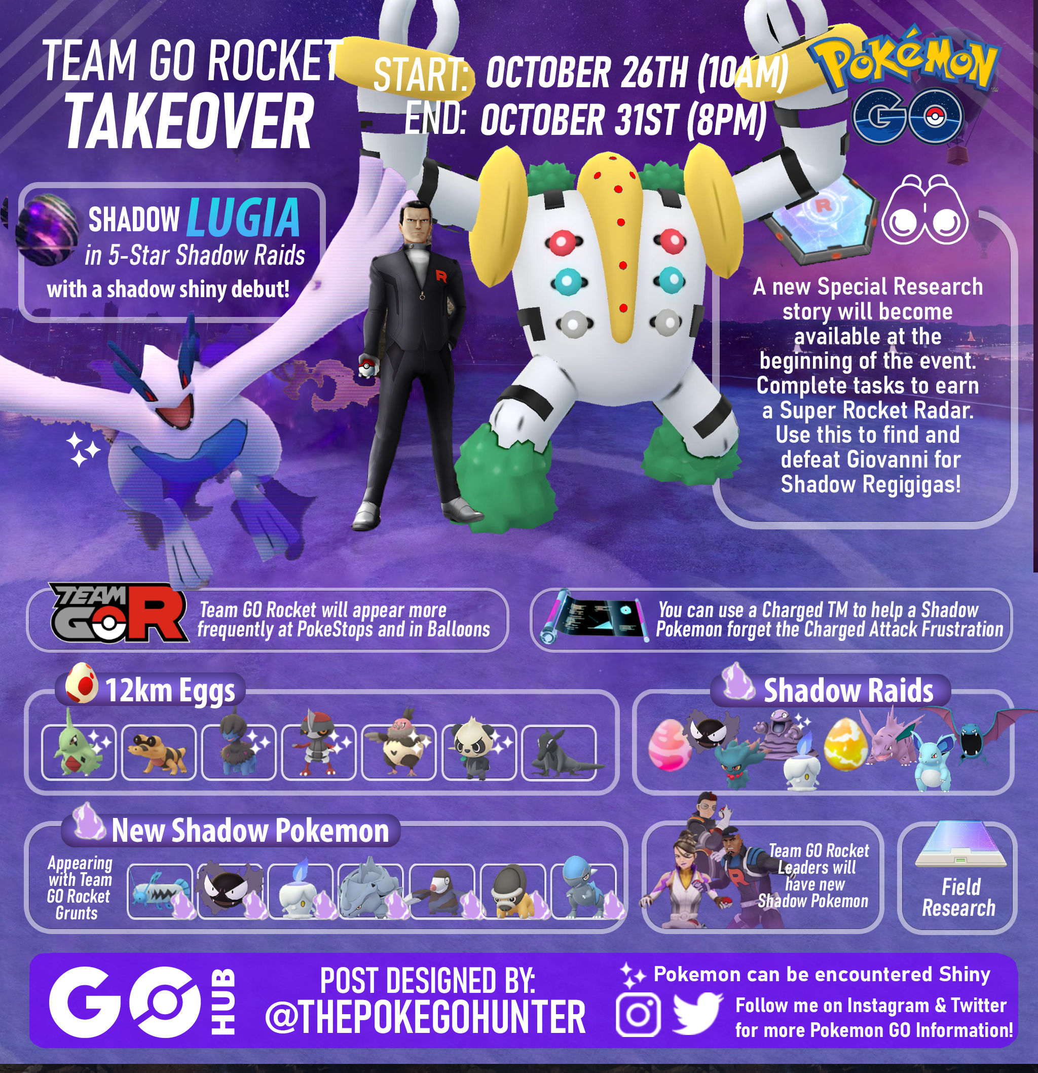 Pokemon Go Arlo, Sierra, Cliff, and Giovanni New Shadow Pokemon and Counters