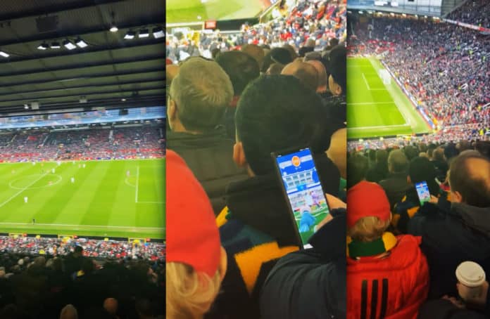 Manchester United were so boring that a fan started playing Pokémon GO mid game