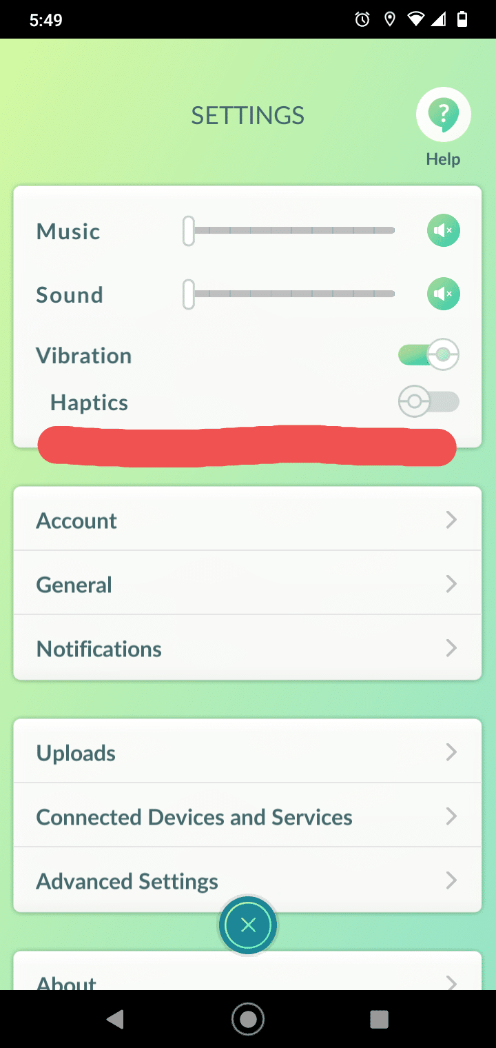 Haptic feedback Pokémon GO