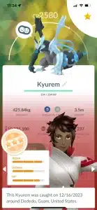 Black Kyurem Pokémon GO