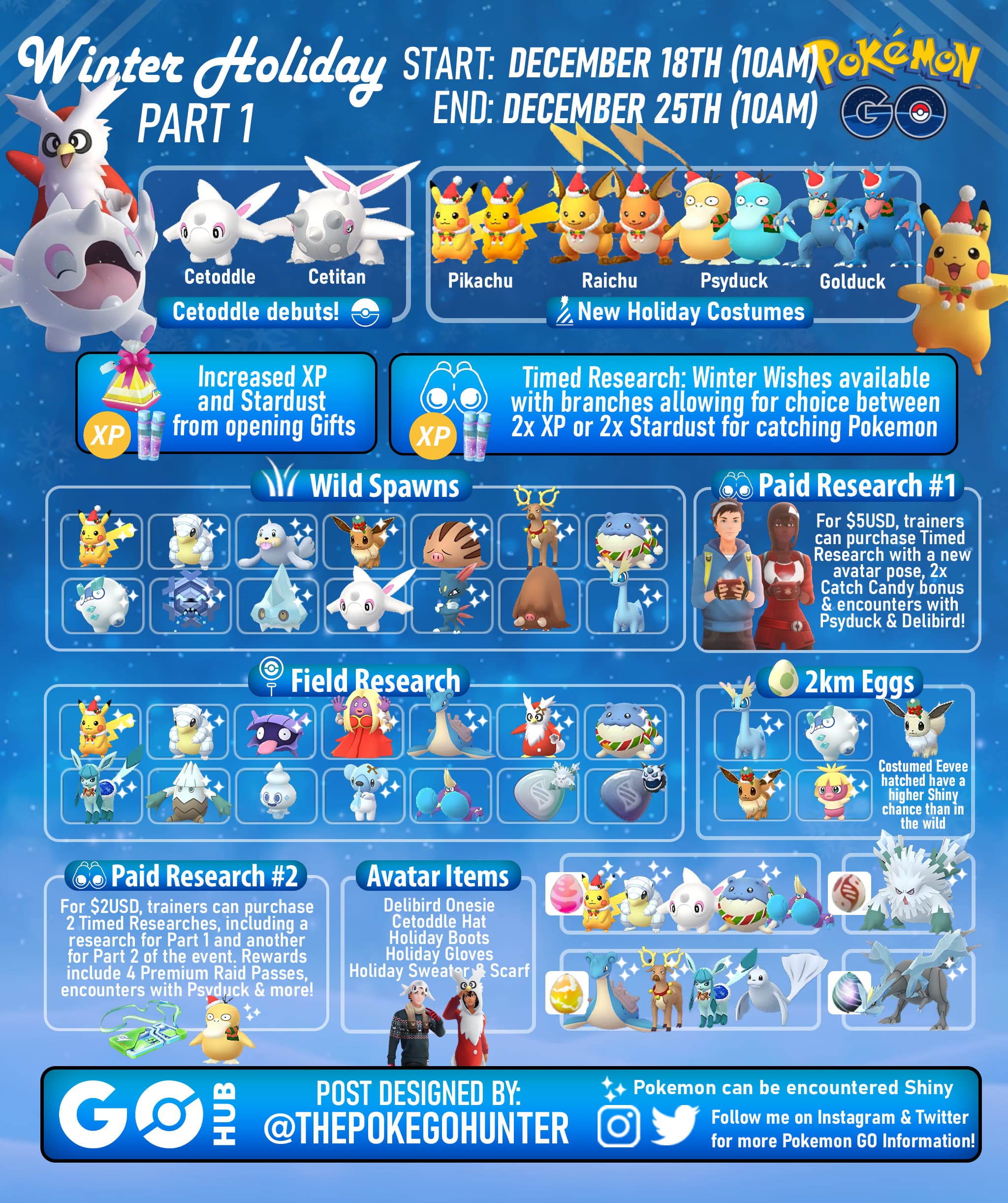 Catch Cetoddle during Pokémon GO's Winter Holiday Part 1 Event