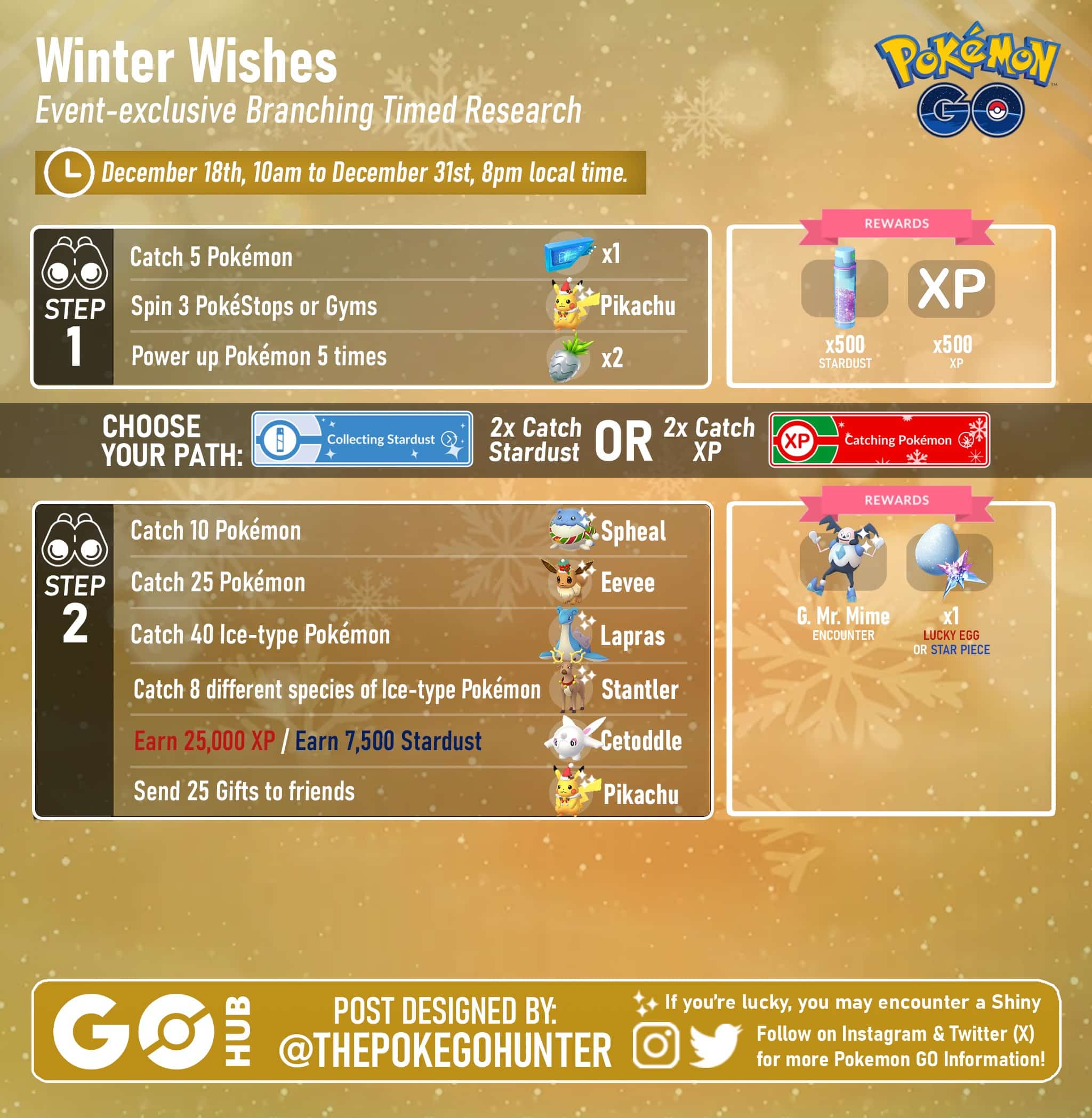 Pokémon Go Winter Holiday 2023: all Timed Research tasks - Video Games on  Sports Illustrated