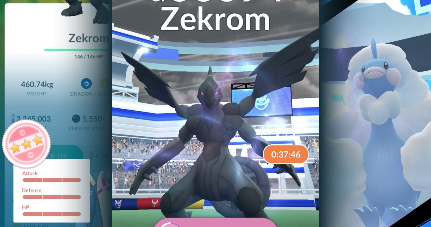 Got a shiny 3 star Zekrom!!! : r/pokemongo