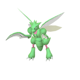 shiny female scyther sprite in pokemon go