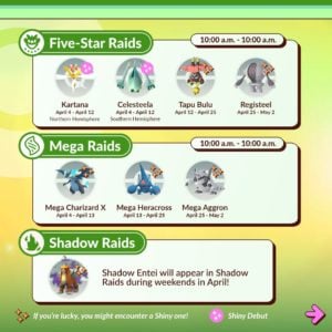 Pokémon GO April 2024 Raids