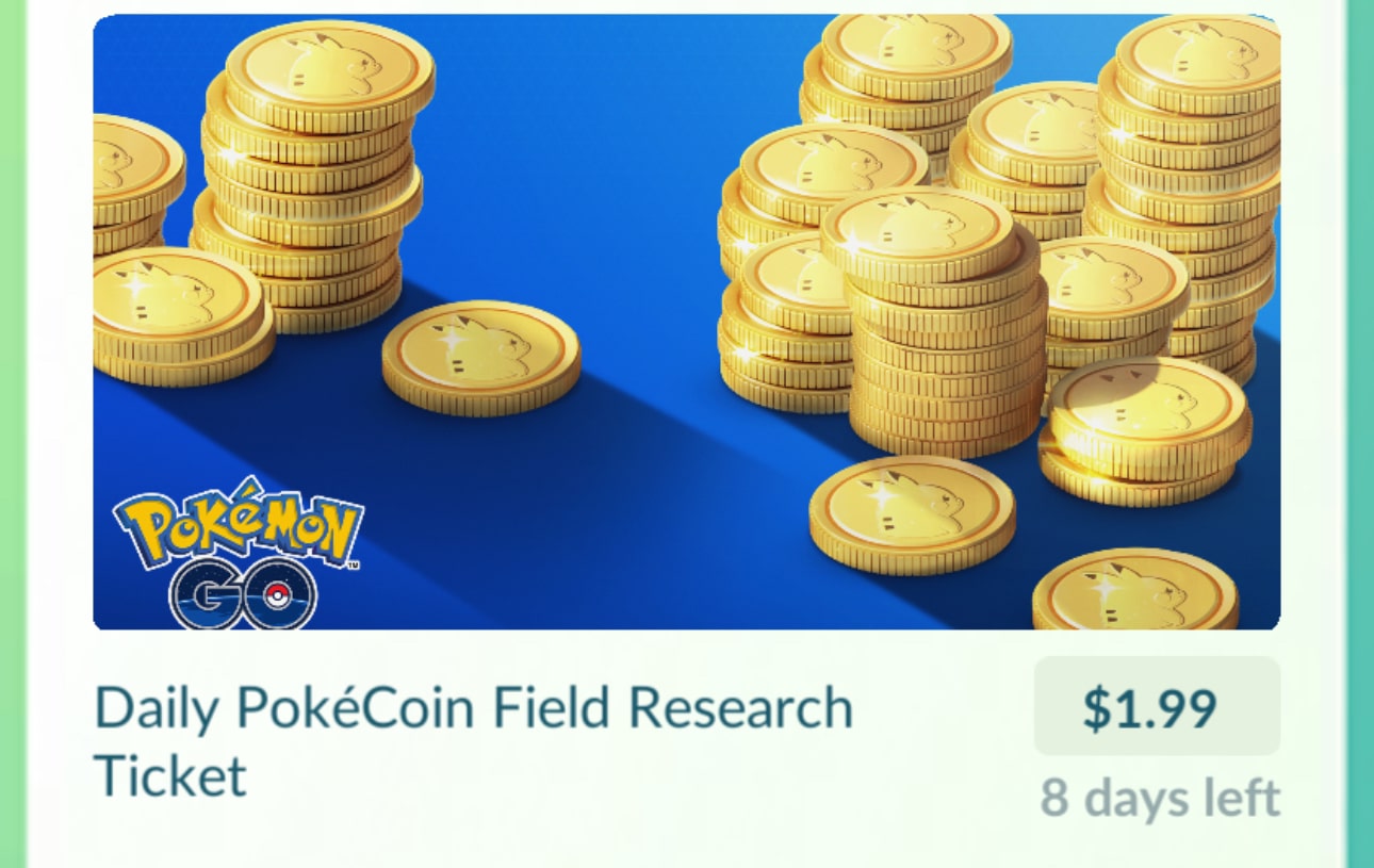 Daily Pok coin Field Research Ticket is now available Pok mon GO Hub