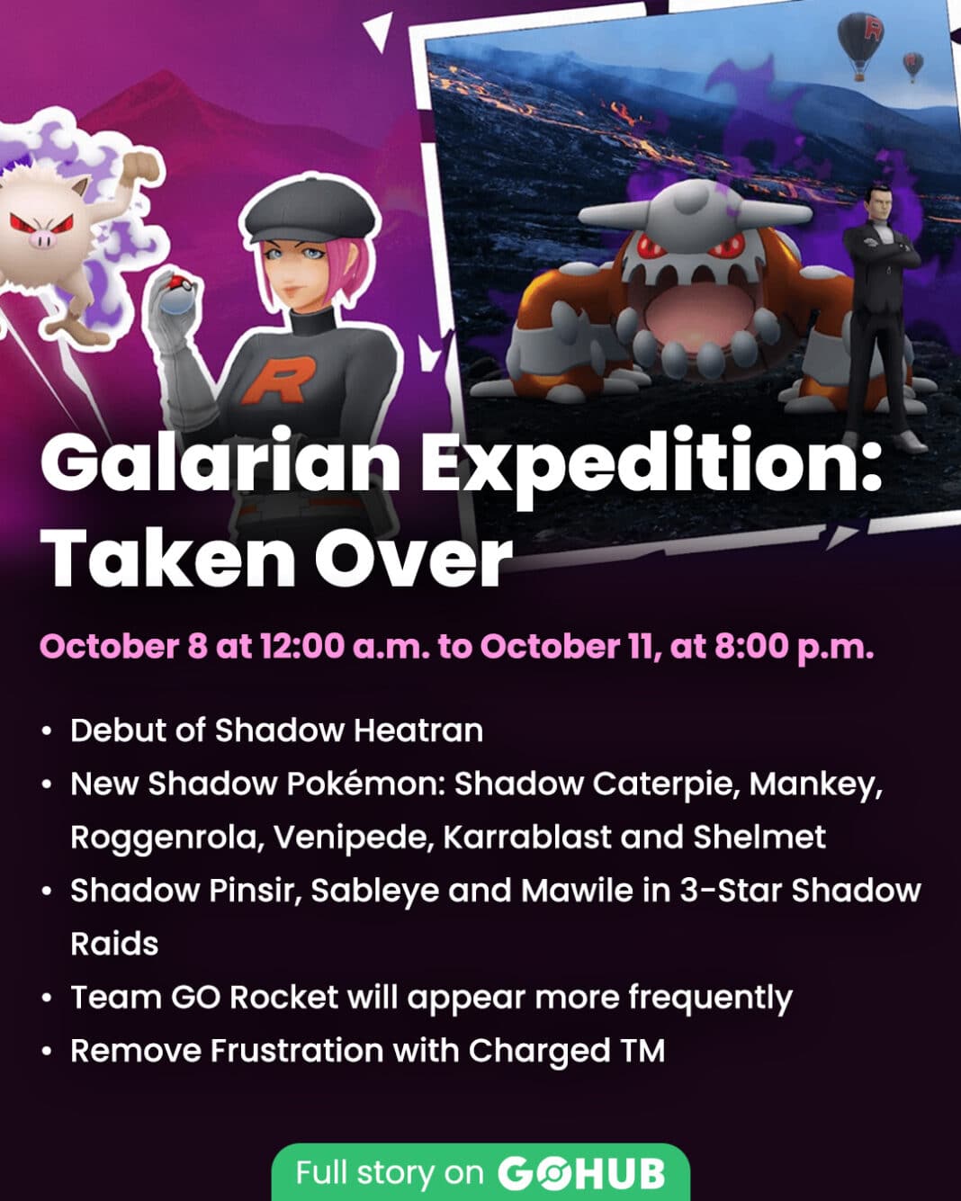 Galarian Expedition: Taken Over (Team GO Rocket Event) | Pokémon GO Hub