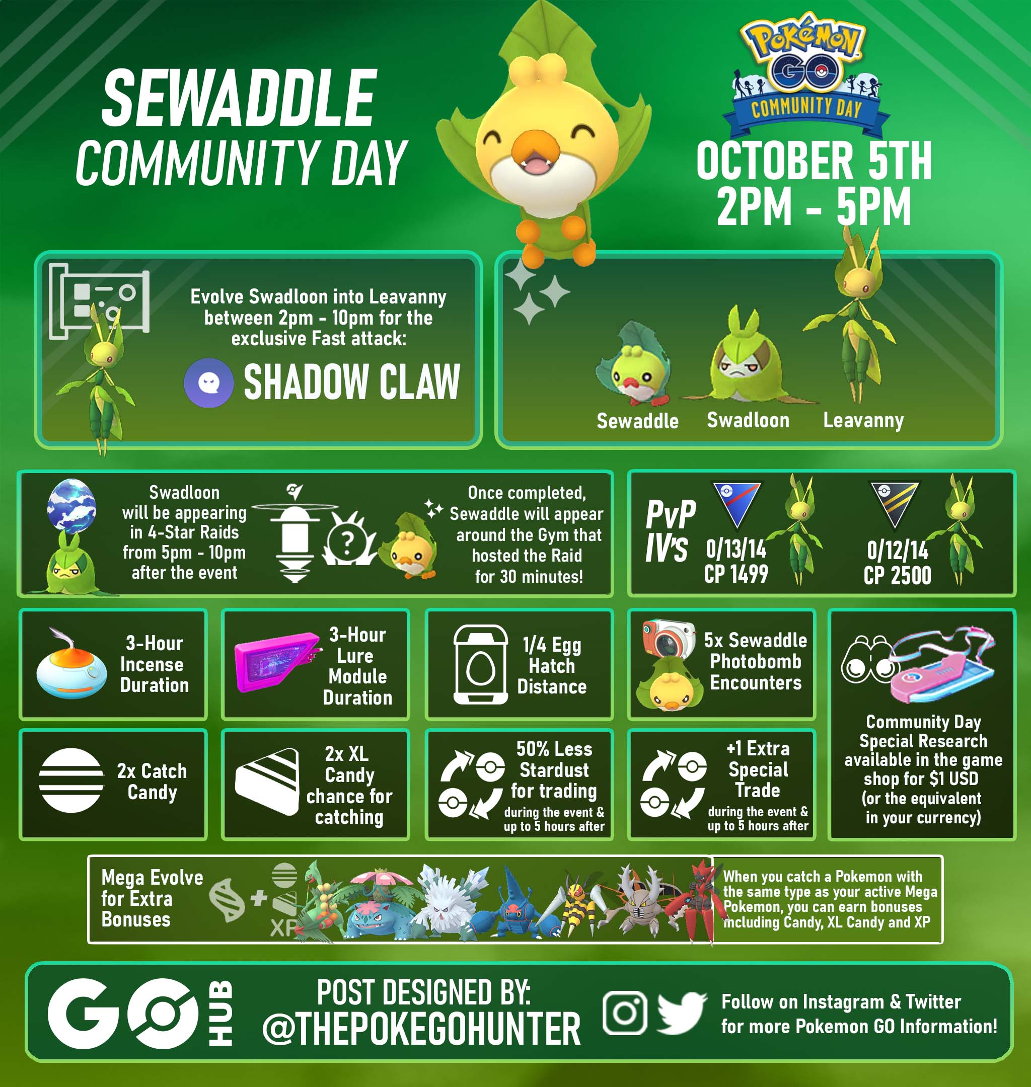 Pokémon GO Sewaddle Community Day (October 2024) Pokémon GO Hub