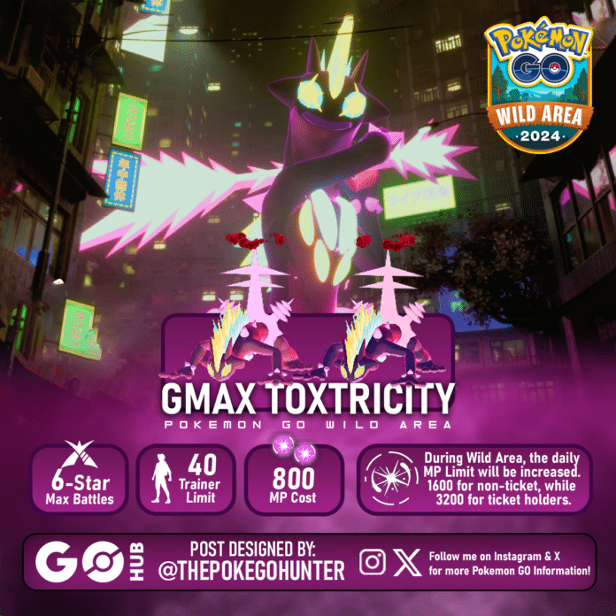 Gigantamax Toxtricity debuts at Pokémon GO: Wild Area | Pokémon GO Hub