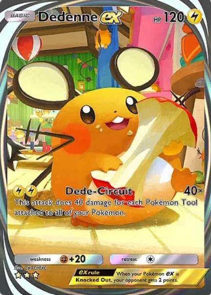 dedenne ex immersive card from pokemon tcg pocket everyday wonders set