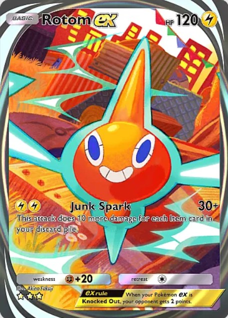 rotom ex immersive card from pokemon tcg pocket ruler of the skies set