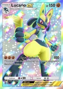 shiny lucario ex card in pokemon tcg pocket