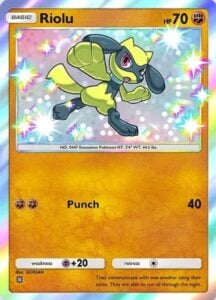 shiny riolu card in pokemon tcg pocket