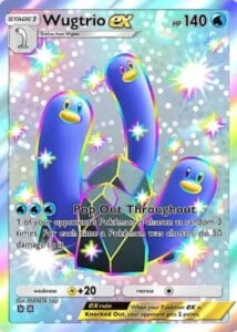 shiny wugtrio ex card in pokemon tcg pocket