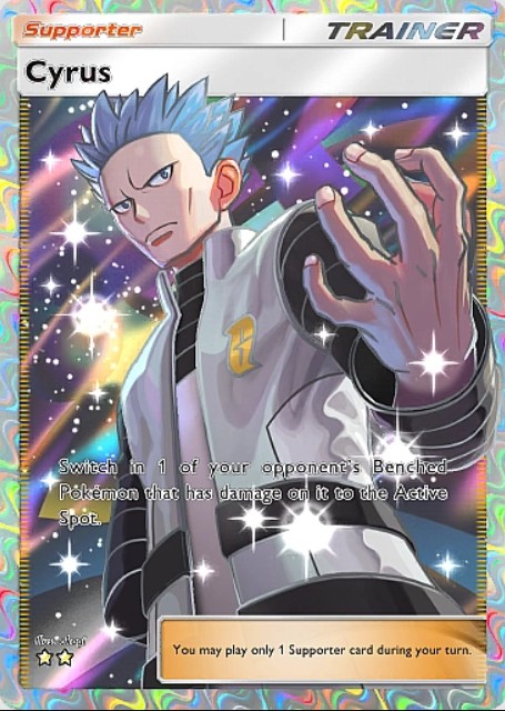 cyrus trainer card in tcg pocket space-time smackdown expansion