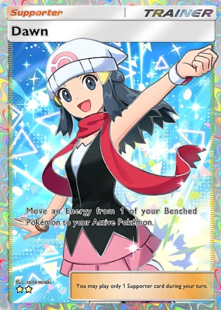 dawn trainer card in tcg pocket space-time smackdown expansion