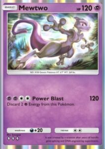 mewtwo card from genetic apex set
