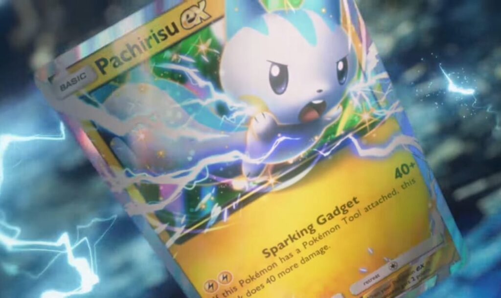 Pachirisu ex in tcg pocket space-time smackdown trailer