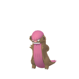 Shiny Gumshoos - brown fur with a pink stripe