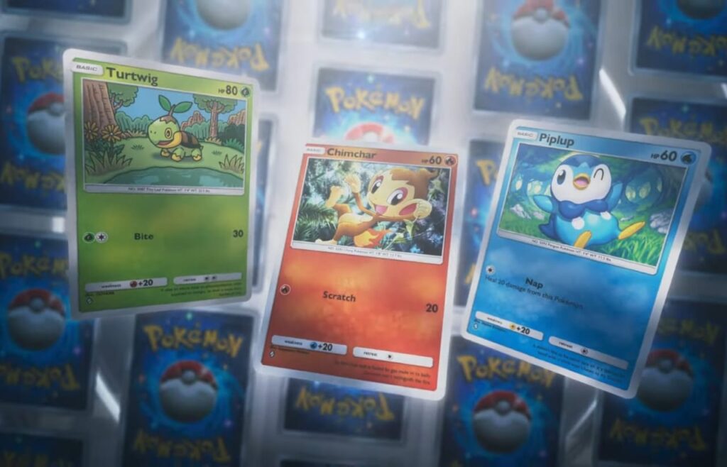 sinnoh starters in the tcg pocket space-time smackdown trailer