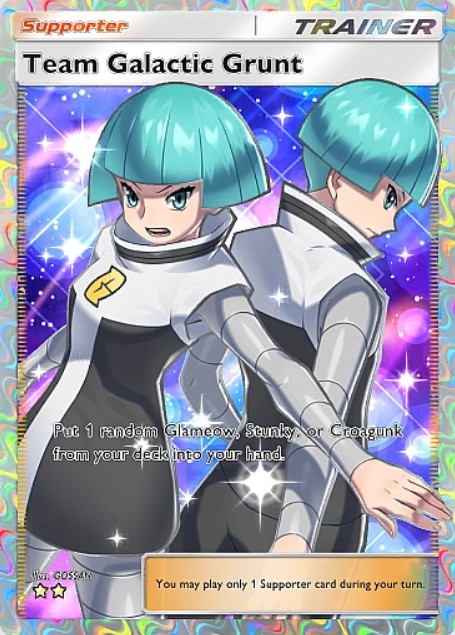 team galactic grunt trainer card in tcg pocket space-time smackdown expansion