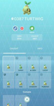Turtwig Pokédex entry screen