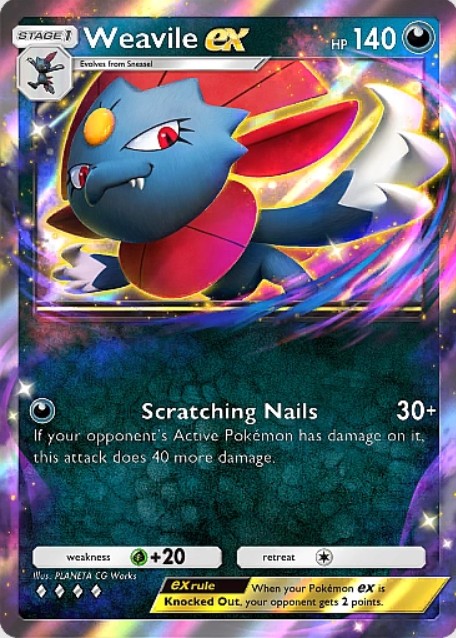 Weavile Ex Space-Time Smackdown Pokémon TCG Pocket Trading Card