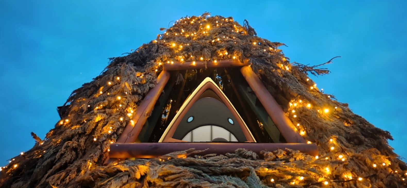 At the village watchtower, a young snorunt waits for the adults to return.