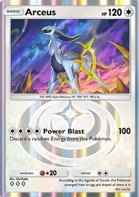 arceus 3-diamond rarity card from troumphant light set in pokemon tcg pocket