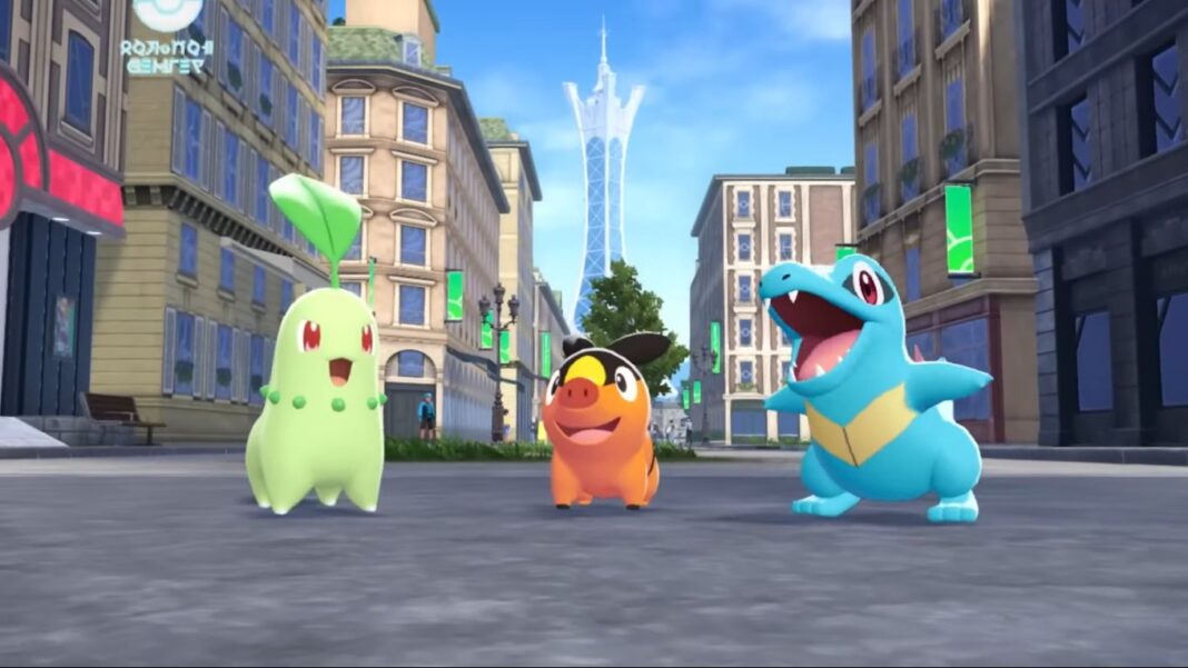 pokemon legends za starters chikorita, tepig and totodile
