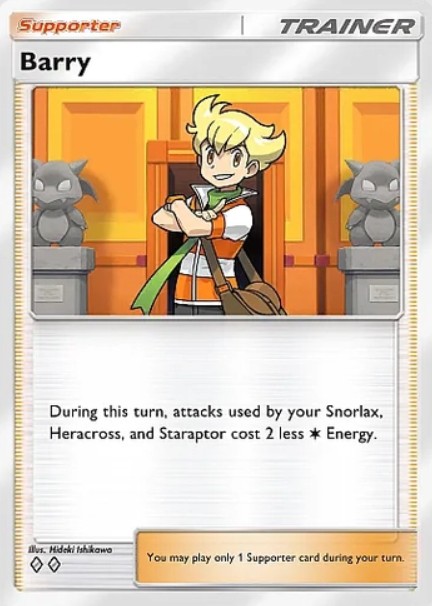 barry supporter card from pokemon tcg pocket triumphant light set