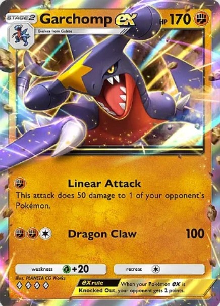 garchomp ex card from pokemon tcg pocket triumphant island