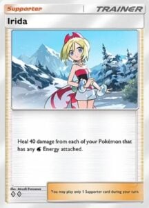 Irida card from Pokemon TCG Pocket Triumphant Light set