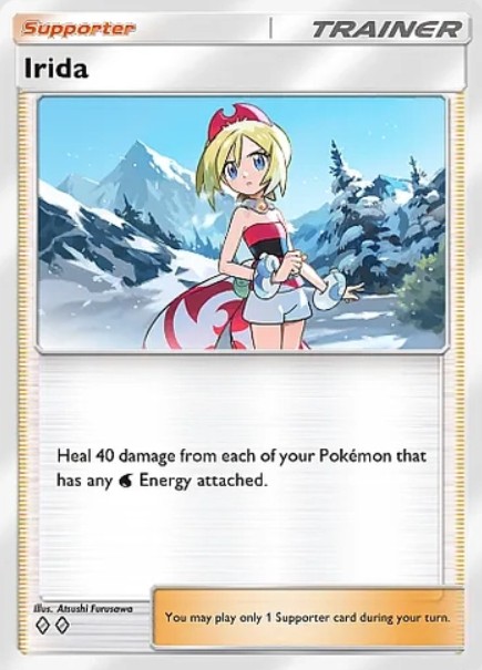irida supporter card from pokemon tcg pocket triumphant light set