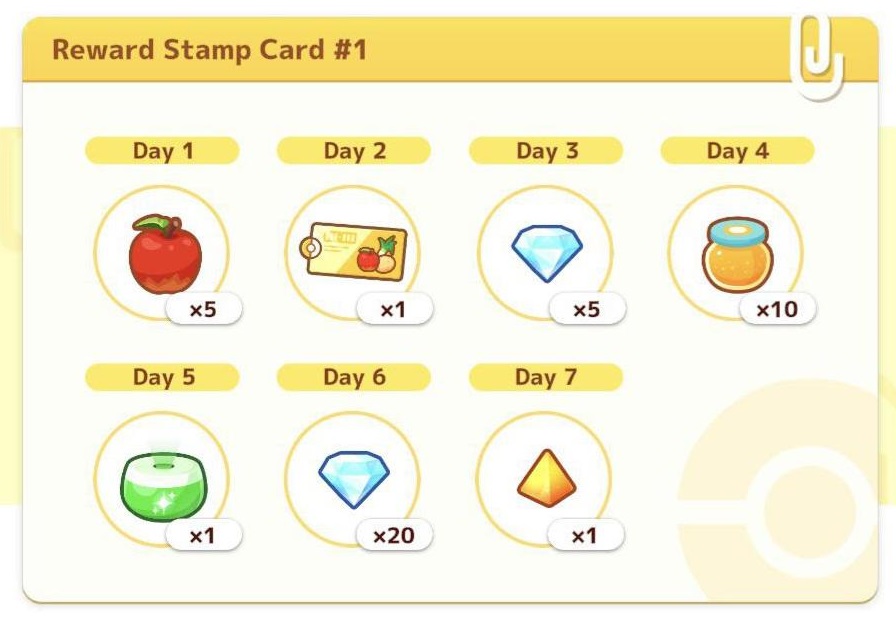 Pokémon Sleep Reward Stamp Card