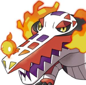 skeledrige with its fiery songbird