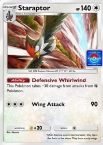 staraptor promo card from pokemon tcg pocket triumphant light drop event