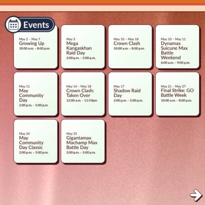 Pokémon GO May 2025 Events