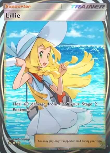 lillie immersive card from pokemon tcg pocket celestial guardians set