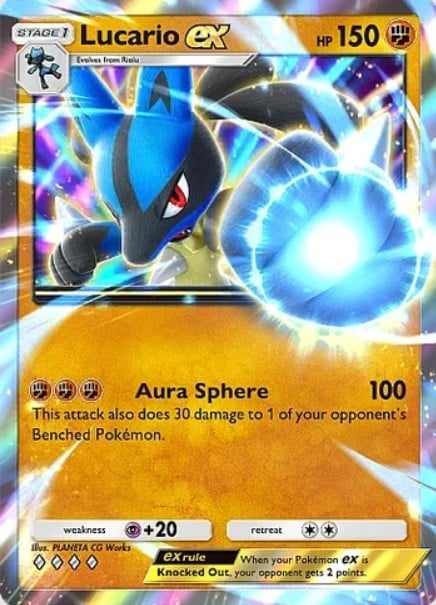 lucaio ex from pokemon tcg pocket shining revelry set