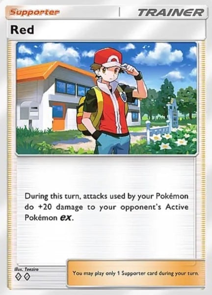red trainer card from pokemon tcg pocket shining revelry set