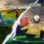 Sparring Partners raid day banner featuring Mega Heracross, Hariyama and Scraggy