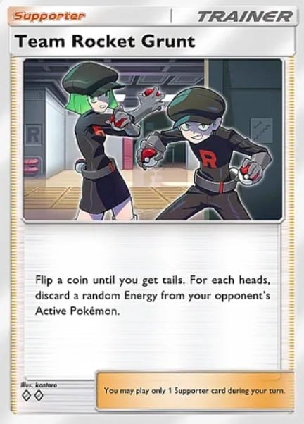 team rocket grunt trainer card from pokemon tcg pocket shining revelry set
