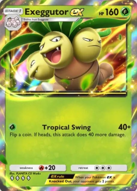 exeggutor ex card from genetic apex set